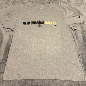 Mens The Nike Tee Shirt XXL Gray New Orleans Saints‎ NFL Athletic Tee